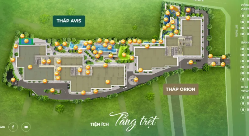 Quy hoạch mặt bằng tổng thể toàn khu