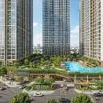 Phối cảnh thực tế 3 tháp căn hộ The Privia Khang Điền Bình Tân