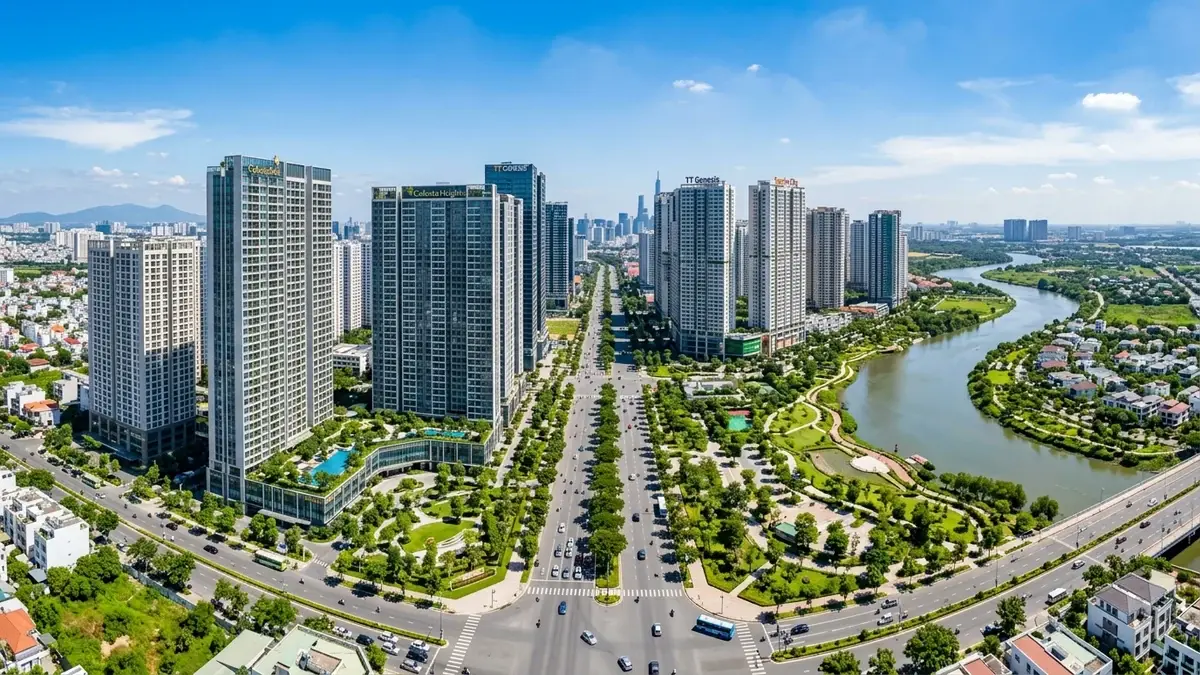 So Sánh 7 Dự Án Nam Sài Gòn 2026: Giá, Pháp Lý, Tiến Độ, Phù Hợp Để Ở Hay Đầu Tư | Văn Lực Land Trục căn hộ cao cấp đại lộ Nguyễn Hữu Thọ Nam Sài Gòn
