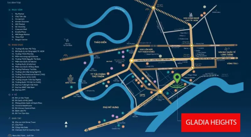 GLADIA HEIGHTS | Vị trí Gladia Heights