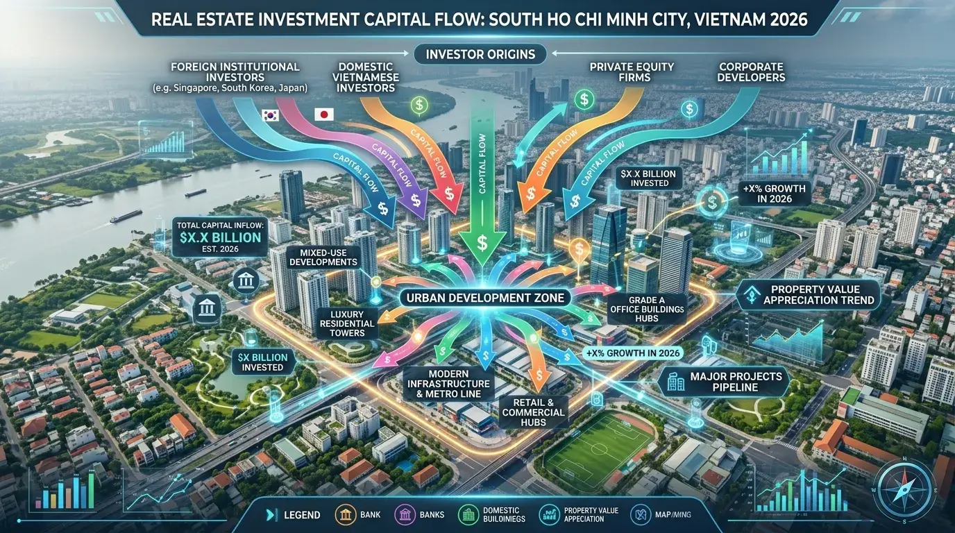 Dòng Vốn Bất Động Sản Đổ Về Khu Nam TP.HCM: Phân Tích 3 Trọng Tâm Hút Dòng Tiền | Văn Lực Land Không gian sinh thái công viên hồ cảnh quan 4ha tại khu đô thị Lavila Nam Sài Gòn